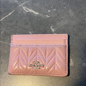 Coach Quilted Pink Card Holder